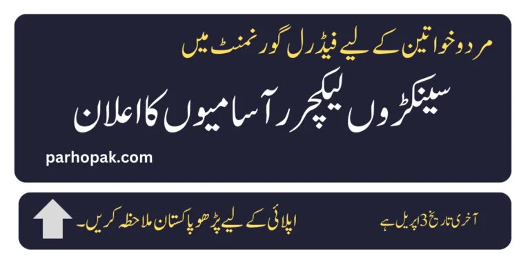 FGEI Lecturer Jobs 2024