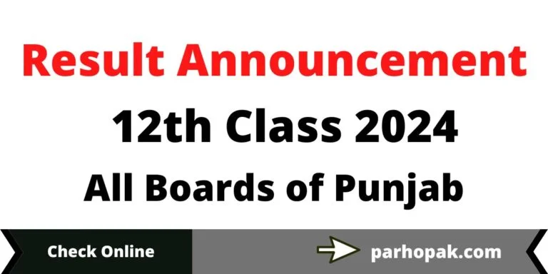 Intermediate 12th Class Result 2024