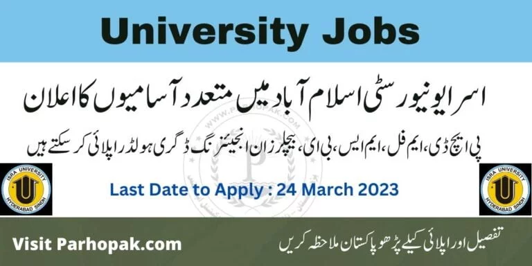 Isra University Islamabad Campus jobs 2023