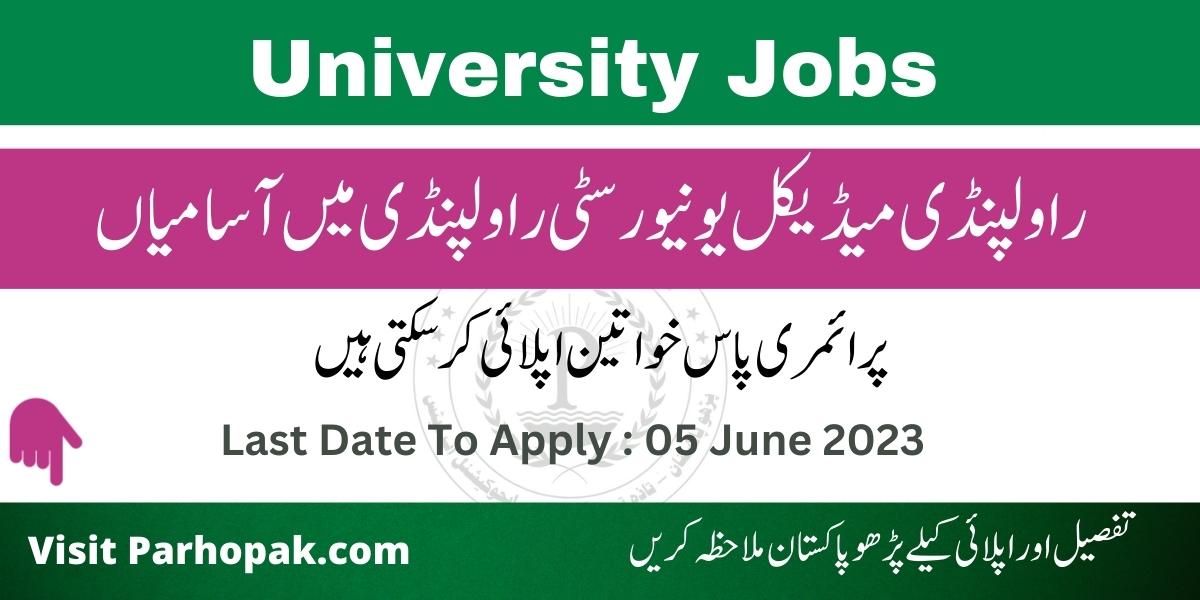 Rawalpindi Medical university Jobs 2023