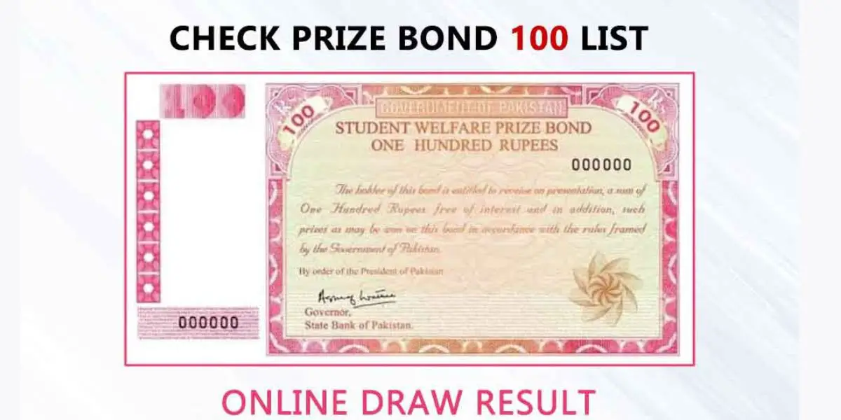 Draw Results of 100 Prize Bond