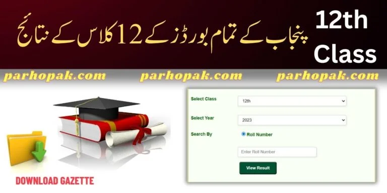 All Punjab BISE Boards 12th Result 2023 Intermediate Part 2