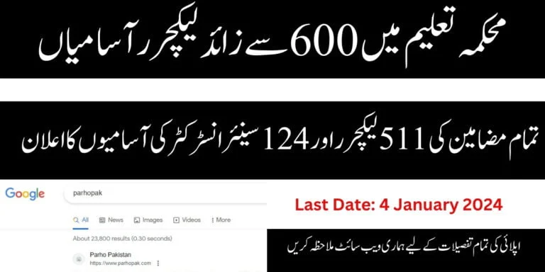 Lecturer Jobs 2023 at Higher Education Department