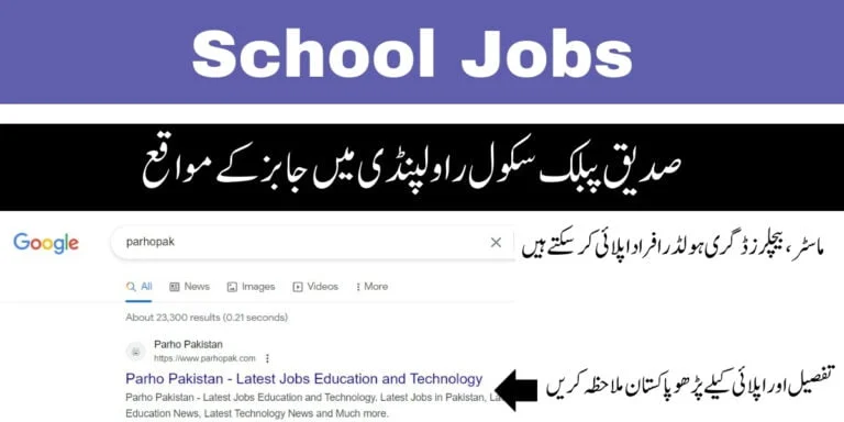 Sadiq Public School Teaching Jobs