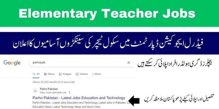 Elementary School Teacher FDE Jobs 2024
