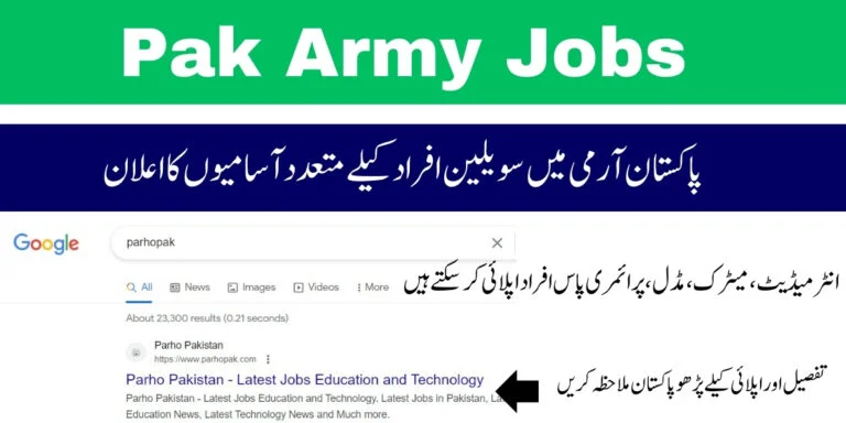 Pak Army Jobs 2024
