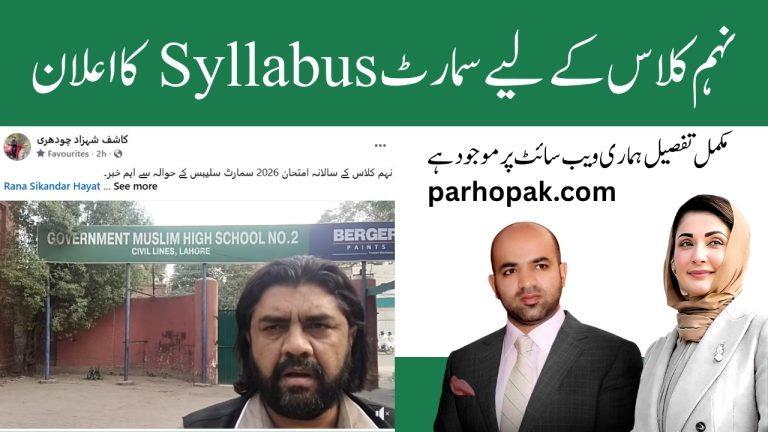 9th Class Smart Syllabus 2025–2026 for All Subjects